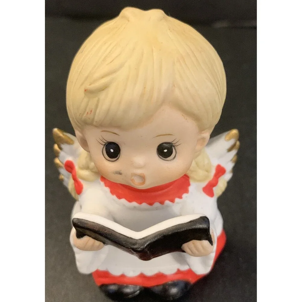 Three Homco Christmas Bisque Children Figures 5106 - Picture 8 of 10